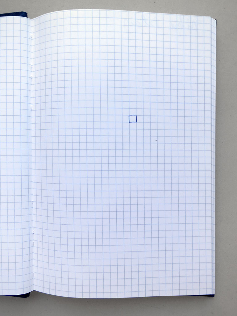 Claude Closky, ‘Carrés préférés [Preferred squares]’, 1993, ballpoint pen on sketch pad, 200 pages, 21 x 15 cm.
